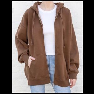Brandy Melville Brown Zip Up
